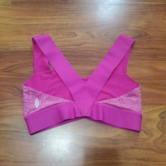 Free People FP Movement Just Breathe Sports Bra Women's Size Small Hibiscus Pink - Picture 7 of 13